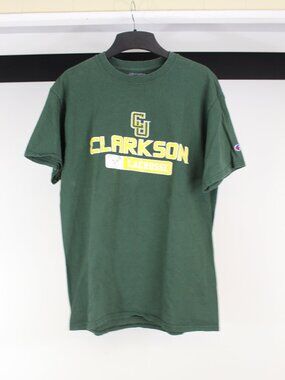 Champion Clarkson University Lacrosse T Shirt Mens L Green NCAA Graphic Tee